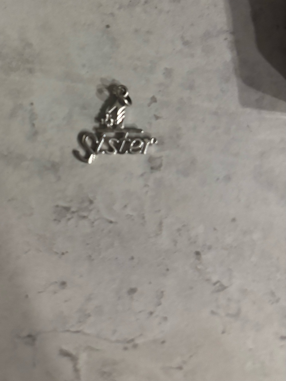 Pendentif « #1 Sister » en argent sterling 925 – Charme vintage